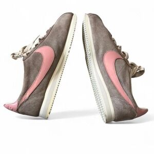 Nike Cortez NikeiD Gray/Pink Custom Sneakers, Women's Size 9